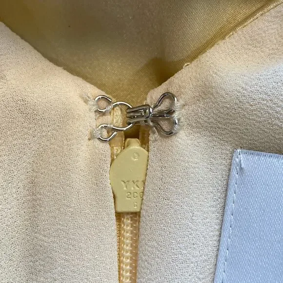 Reformation Stasia Silk Dress Blonde - Picture 11 of 16